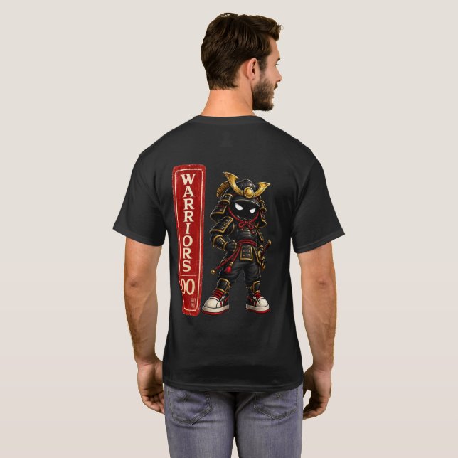 Camiseta Heróis Fazem a Pose dos Guerreiros (Parte Traseira Completa)