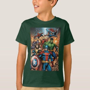 Camiseta "Heróis Pequenos, Grandes Aventuras: Marvel Mayhem