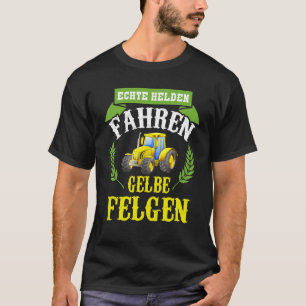Camiseta Heróis verdadeiros dirigem jantes amarelas