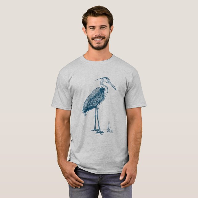 Camiseta Heron - Azul Oceano (Frente Completa)