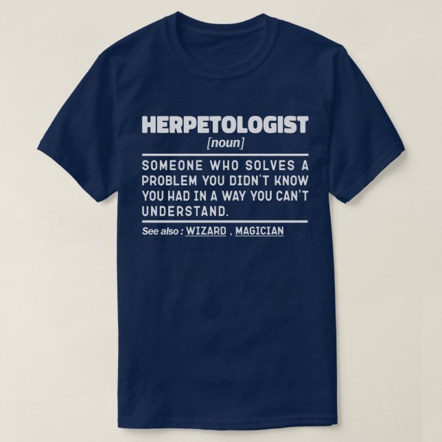 Camiseta Herpetólogo Noun Legal Professor Sarcastic Dizendo (Frente do Design)