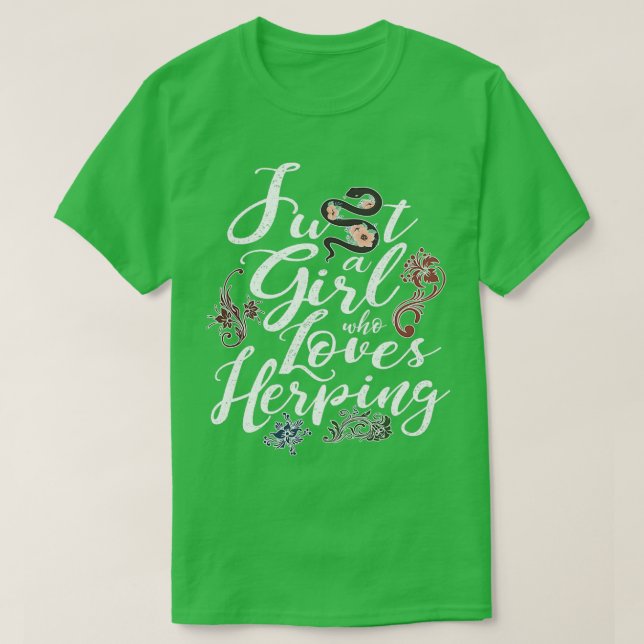 Camiseta Herpetology Cobra Réptil Girl Herping Gecko (Frente do Design)