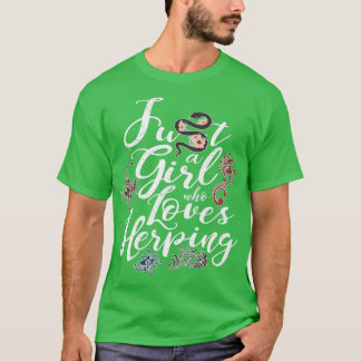 Camiseta Herpetology Cobra Réptil Girl Herping Gecko