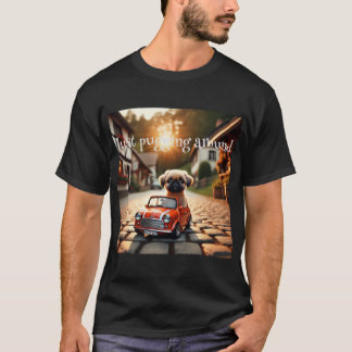 Camiseta Herren-T-Shirt Mops im Mini Morris