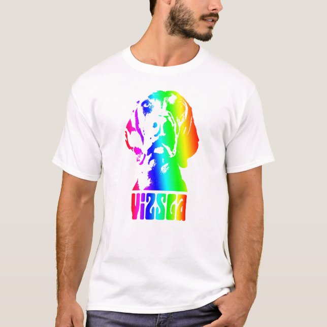 Camiseta HerrenMagyar Vizsla alpargata “Vizlsa retro 70´s " (Frente)