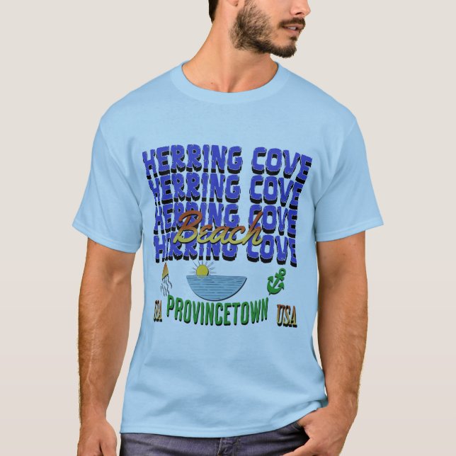 Camiseta Herring Cove Beach, Provincetown, Massachusetts (Frente)