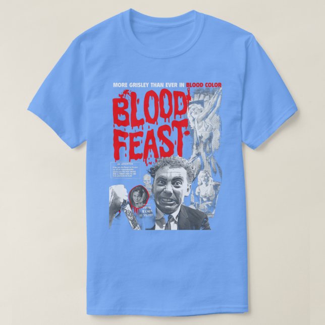 Camiseta Herschell Gordon Lewiss Banquete de sangue (Frente do Design)