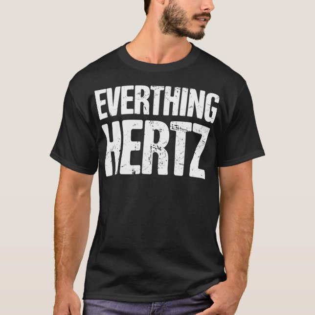 Camiseta Hertz da Cara de som do Engenheiro de áudio (Frente)