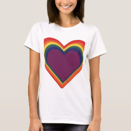 Camiseta Herz Angelilli Heart - Rainbow Colors - Regenbogen