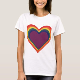 Camiseta Herz Angelilli Heart - Rainbow Colors - Regenbogen