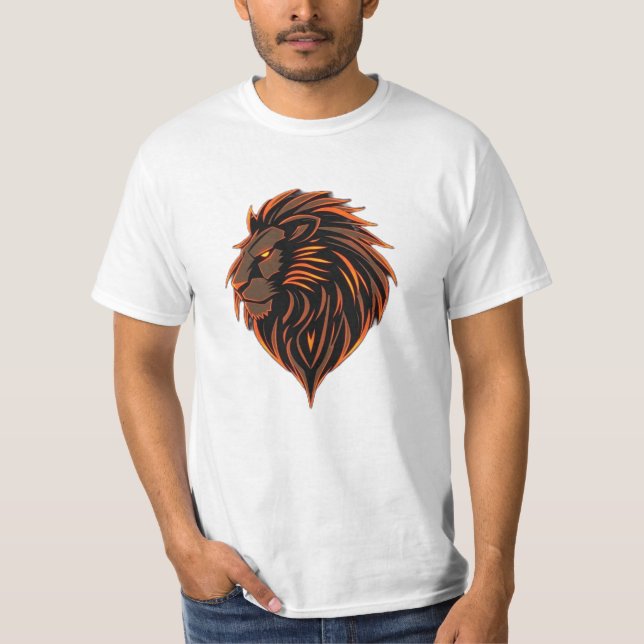 Camiseta „Herz des Löwen – In flammendem Gold“ (Frente)
