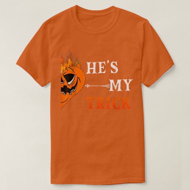 Camiseta Hes My Tratat Jackolantern Pumpkin Correspondente  (Frente do Design)