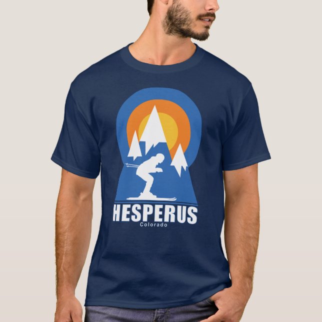 Camiseta Hesperus Ski Sunset Retro T-Shirt (Frente)
