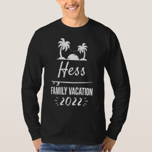 Camiseta Hess Family Vacation Tropical Group Trip Beach