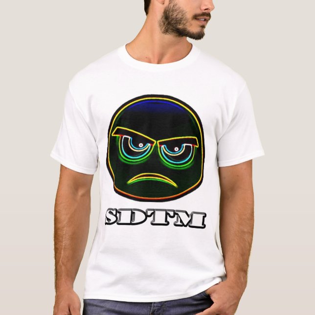 Camiseta Hetero abaixo da cara (SDTM) irritada média (Frente)