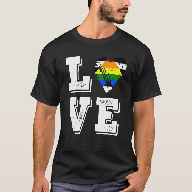 Camiseta Hetero Ally Pride Sinalizador Love Hetero Ally Sin (Frente)