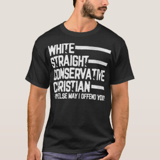 Camiseta Hetero Branco, Conservador Cristão Patriótico Ch