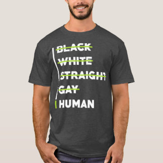 Camiseta Hetero Branco Negro Gay dos Direitos Humanos