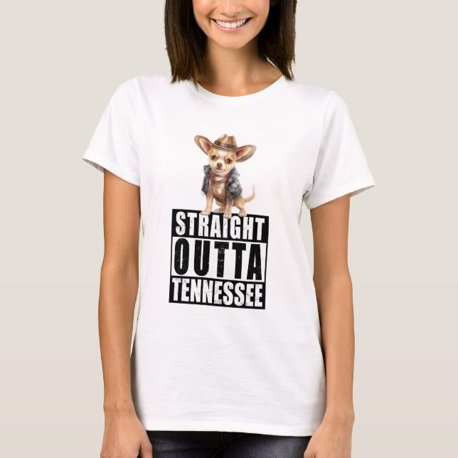Camiseta Hetero Chihuahua fora do Tennessee (Frente)