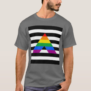 Camiseta Hetero com sinalizador de Gay LGBT