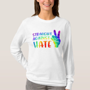 Camiseta Hetero contra o ódio - Orgulho de Ally LGBTQ+