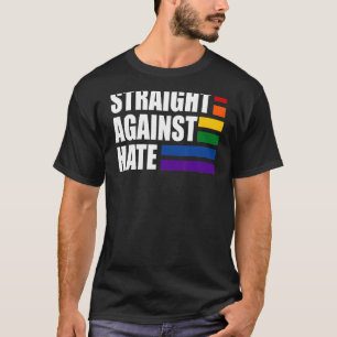 Camiseta Hetero Contra Ódio Rainbow Lgbt Flag Lésbica Ga