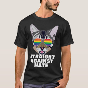 Camiseta Hetero Contra Orgulho gay de Gato de Ódio