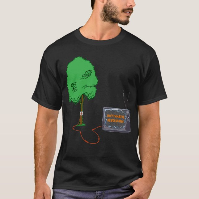 Camiseta Hetero da fonte [preto] (Frente)