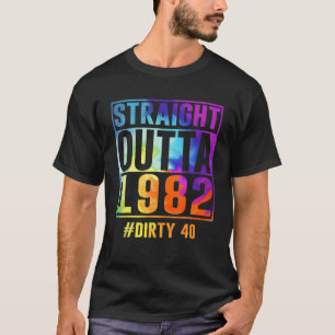 Camiseta Hetero De 1982 Suja Trinta E Engraçado 40º Nasci