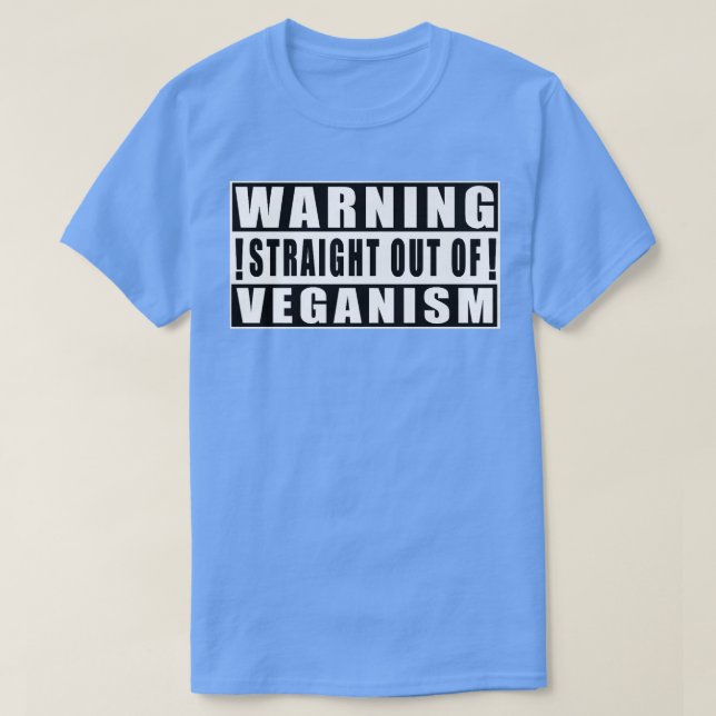 Camiseta Hetero De Alerta Do Veganismo - Citações Engraçada (Frente do Design)