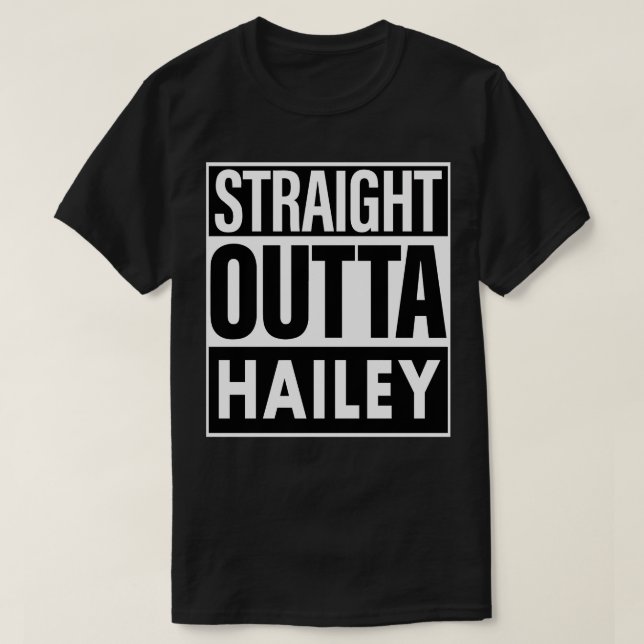 Camiseta Hetero de Nome Hailey Outta Hailey (Frente do Design)