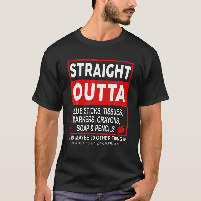 Camiseta Hetero De Presença Do Professor Fim Do Ano Fora Da (Frente)