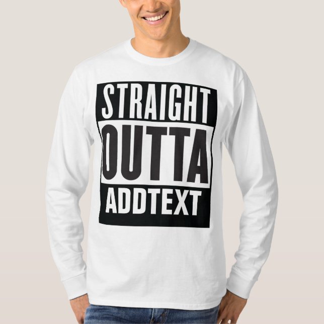 Camiseta Hetero de saída adicione seu texto (Frente)