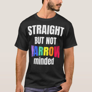 Camiseta Hetero de suporte LGBTQ, mas não LGBTQ restrito