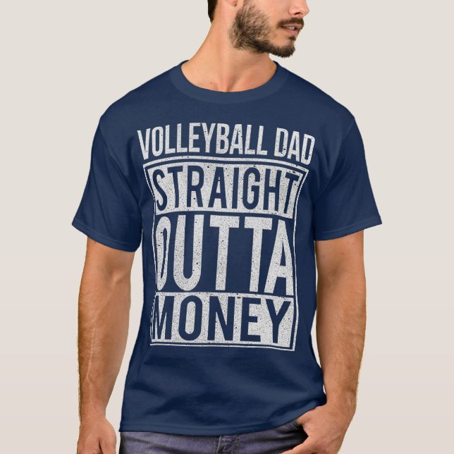 Camiseta Hetero De Voleibol Sem Dinheiro Eu Engraçado (Frente)