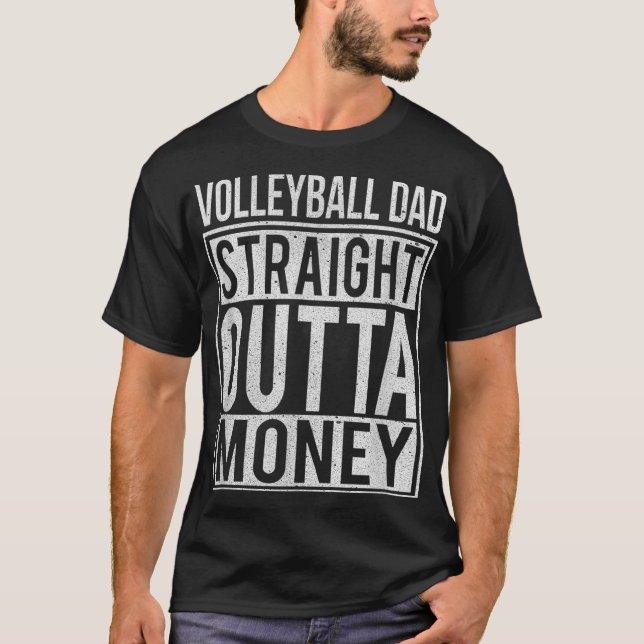 Camiseta Hetero De Voleibol Sem Dinheiro Eu Engraçado Prese (Frente)