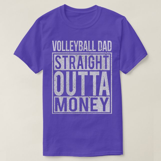Camiseta Hetero De Voleibol Sem Dinheiro Eu Engraçado Prese (Frente do Design)