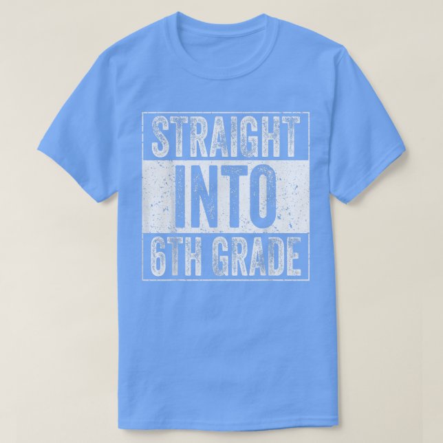 Camiseta Hetero De Volta À Escola No Sexto Grau (Frente do Design)