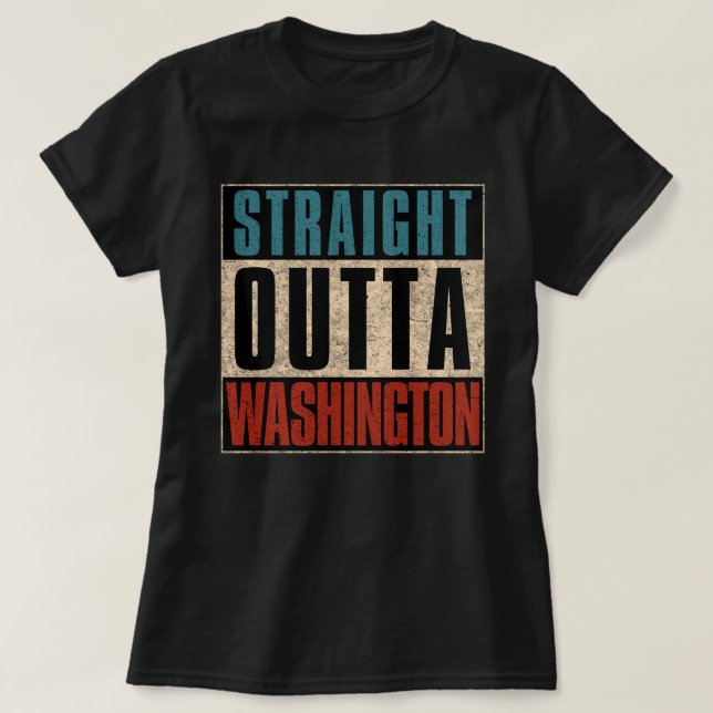 Camiseta Hetero do Distrito de Washington de Columbia DC (Frente do Design)