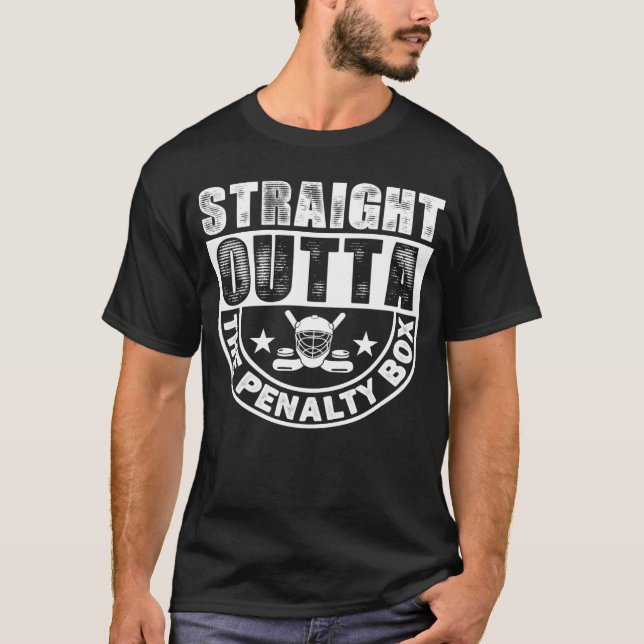 Camiseta Hetero Do Jogador De Hóquei No Gelo Da Caixa Da Pe (Frente)