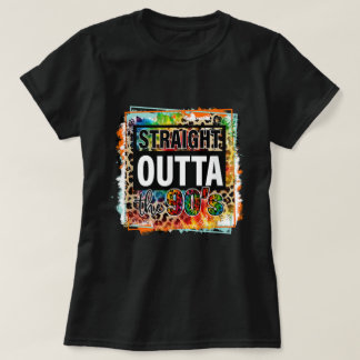 Camiseta Hetero do leopardo de coloração branca dos anos 90
