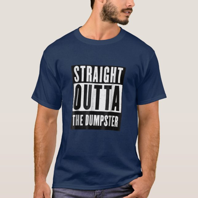 Camiseta Hetero Engraçado Fora Do Lixo Frugal (Frente)