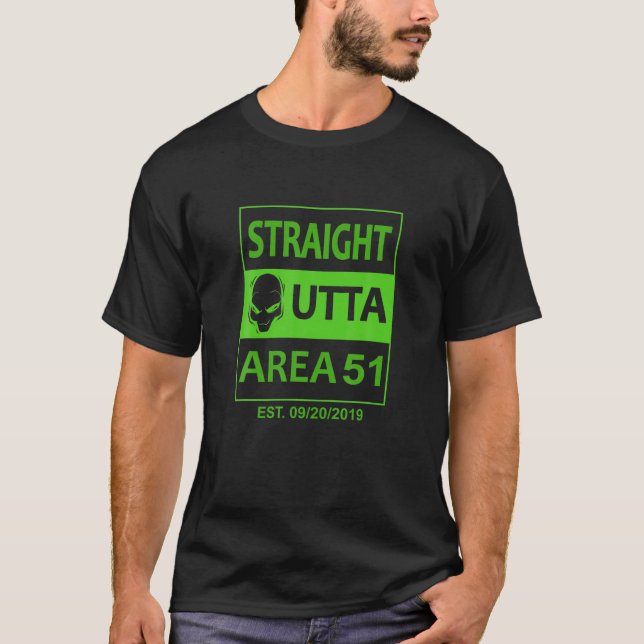 Camiseta Hetero Engraçado na Zona 51 Tee Gift Idea Ufo Ali (Frente)