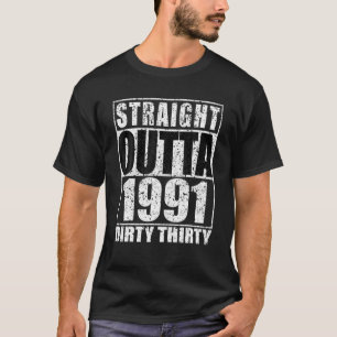 Camiseta Hetero Extraído 1991 Sujo 30 aniversário de 30 a