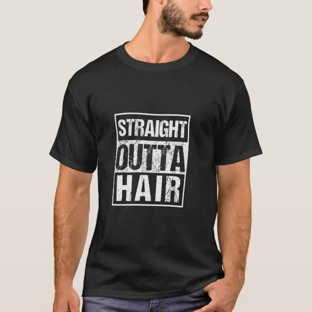 Camiseta Hetero Extraído Cabelo Sem Cabelo Perda Sem Cabelo (Frente)