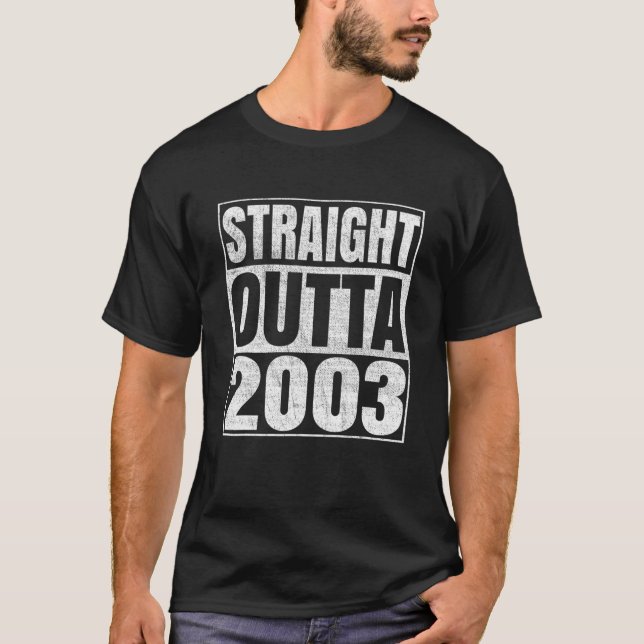 Camiseta Hetero Extraído Em 2003 19º Bithday Gift 19 Anos (Frente)