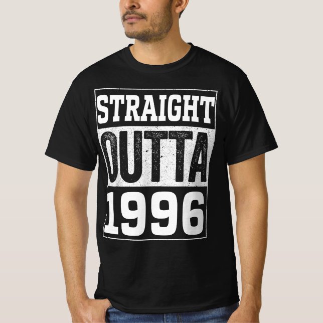 Camiseta Hetero Fora 1996, Presente de Aniversário Feliz 19 (Frente)