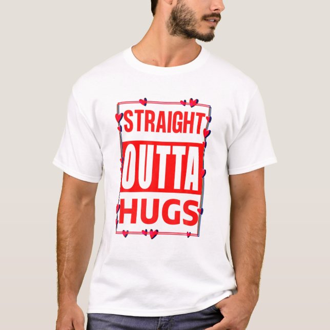 Camiseta Hetero Fora Abraços Contra o Dia dos Namorados (Frente)