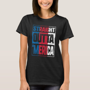 Camiseta Hetero Fora Da América Do Norte Bandeira 4 De Julh