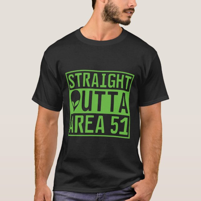 Camiseta Hetero Fora Da Área 51 Alienígena Ufo Caça (Frente)